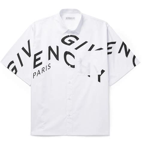 givenchy printed cotton-poplin button-up shirt|Givenchy Neiman Marcus Women Accessories.